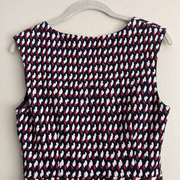 Eri + Ali Womens Medium Effie Peplum Blouse Square Neck Ponte Knit Top Cottage - Picture 9 of 11